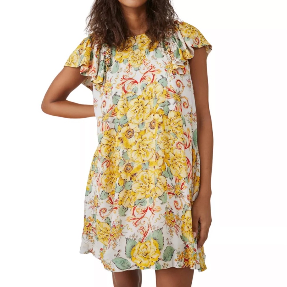 Free People yara printed mini dress